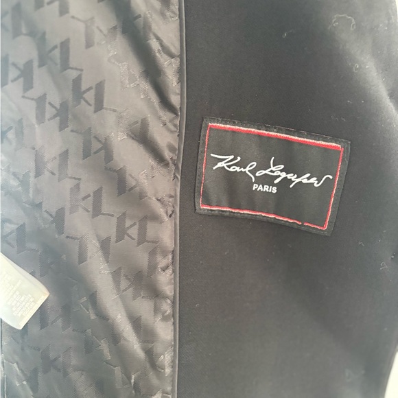 KARL LAGERFELD PARIS Colorblocked Lapel Blazer, Size 10 - Picture 9 of 10
